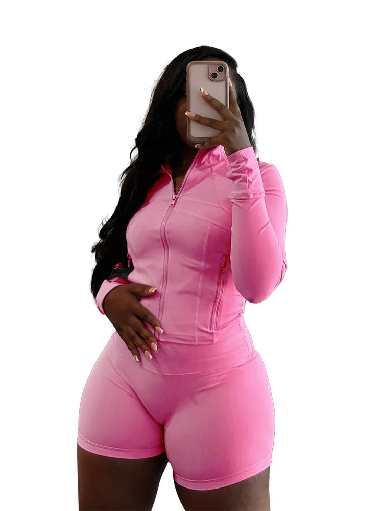 Fall Women Sport Loungewear Sexy Tight Long Sleeve Flared Pants Two Piece Set Active Gym 2 Piece Matching Sets Tracksuit Outfits