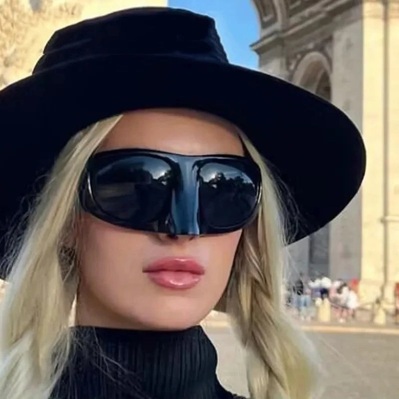 Y2K Luxury Brand Designer Oversized Bird Nose Masked Sunglasses Women For Men 2023 Trend Sun Glasses Vintage Fashion Goggles