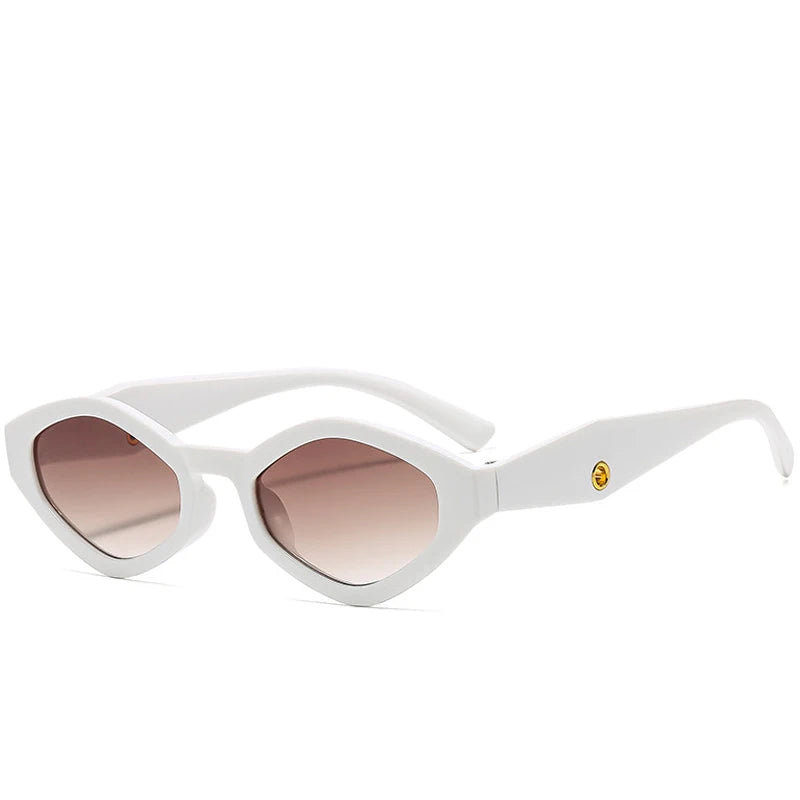 New Trendy Small Frame Polygonal Women's Sunglasses Luxury Brand Design Sunglasses Men Outdoor Travel Shade Eyewear Female UV400