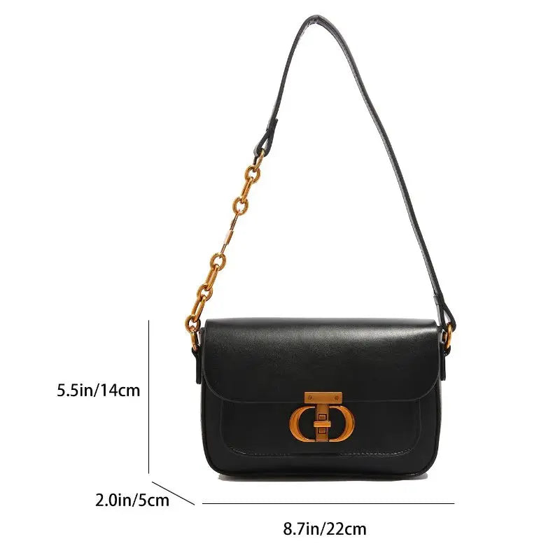 Leather Shoulder Bag Purse for Women - Fashion Crossbody Bags Underarm Bag Small Square Satchel Handbag
