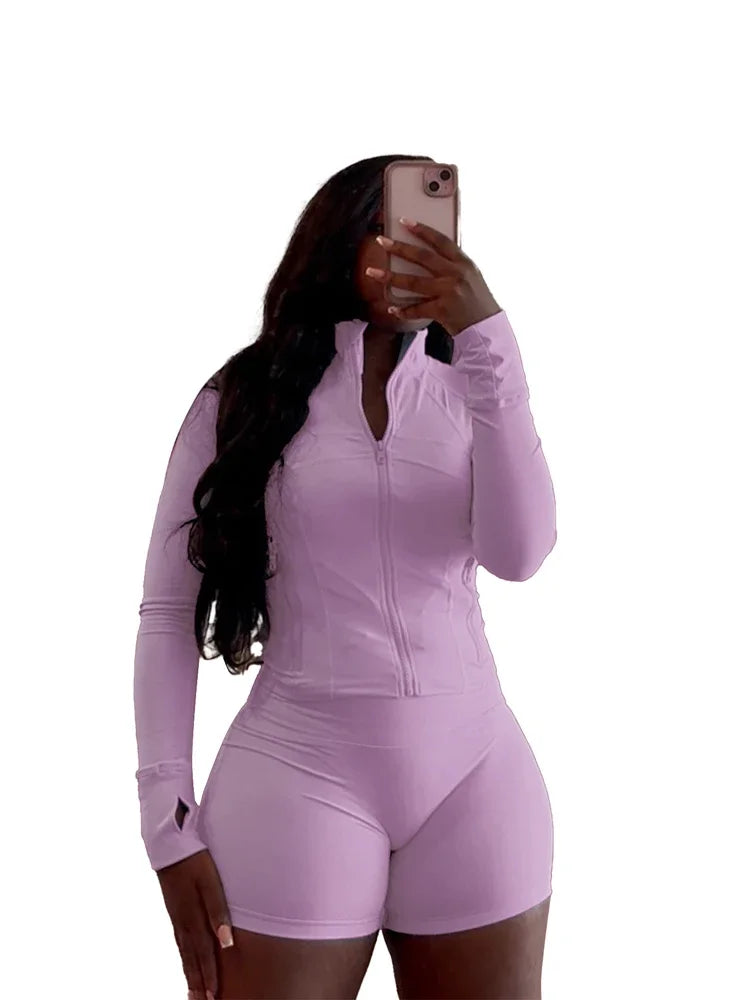 Fall Women Sport Loungewear Sexy Tight Long Sleeve Flared Pants Two Piece Set Active Gym 2 Piece Matching Sets Tracksuit Outfits