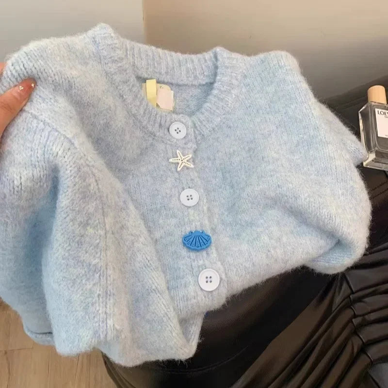 Soft Cozy Knitted Open Cardigan Women's Fashion Loose Versatile Sweater Jacket Autumn Winter New Arrival