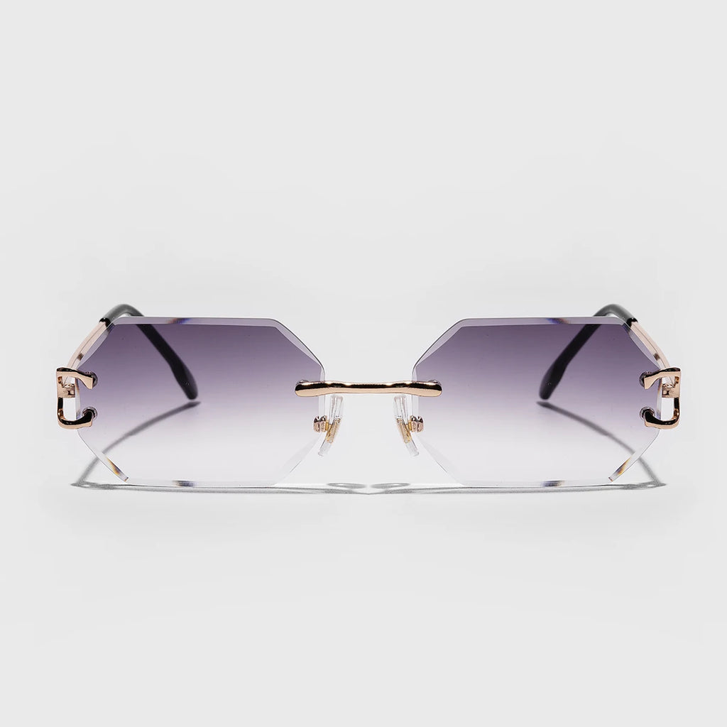 Ruiao 2025 new rimless luxury Sunglasses diamond cut sun shades for man and women designer brand glasses UV400 frameless eyewear