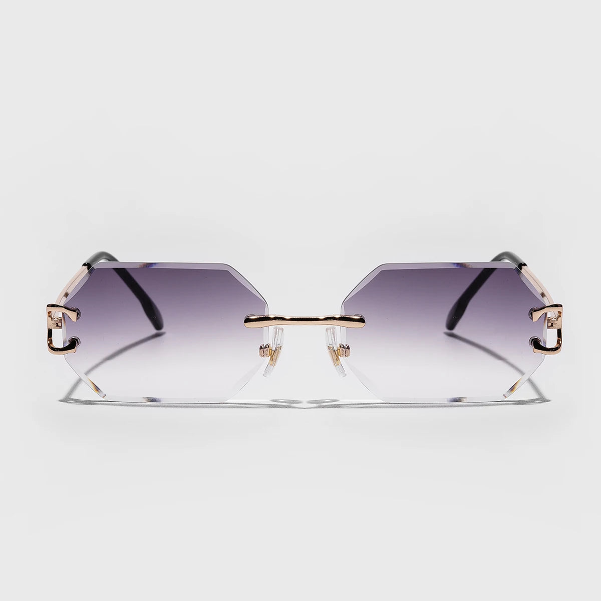 Ruiao 2025 new rimless luxury Sunglasses diamond cut sun shades for man and women designer brand glasses UV400 frameless eyewear