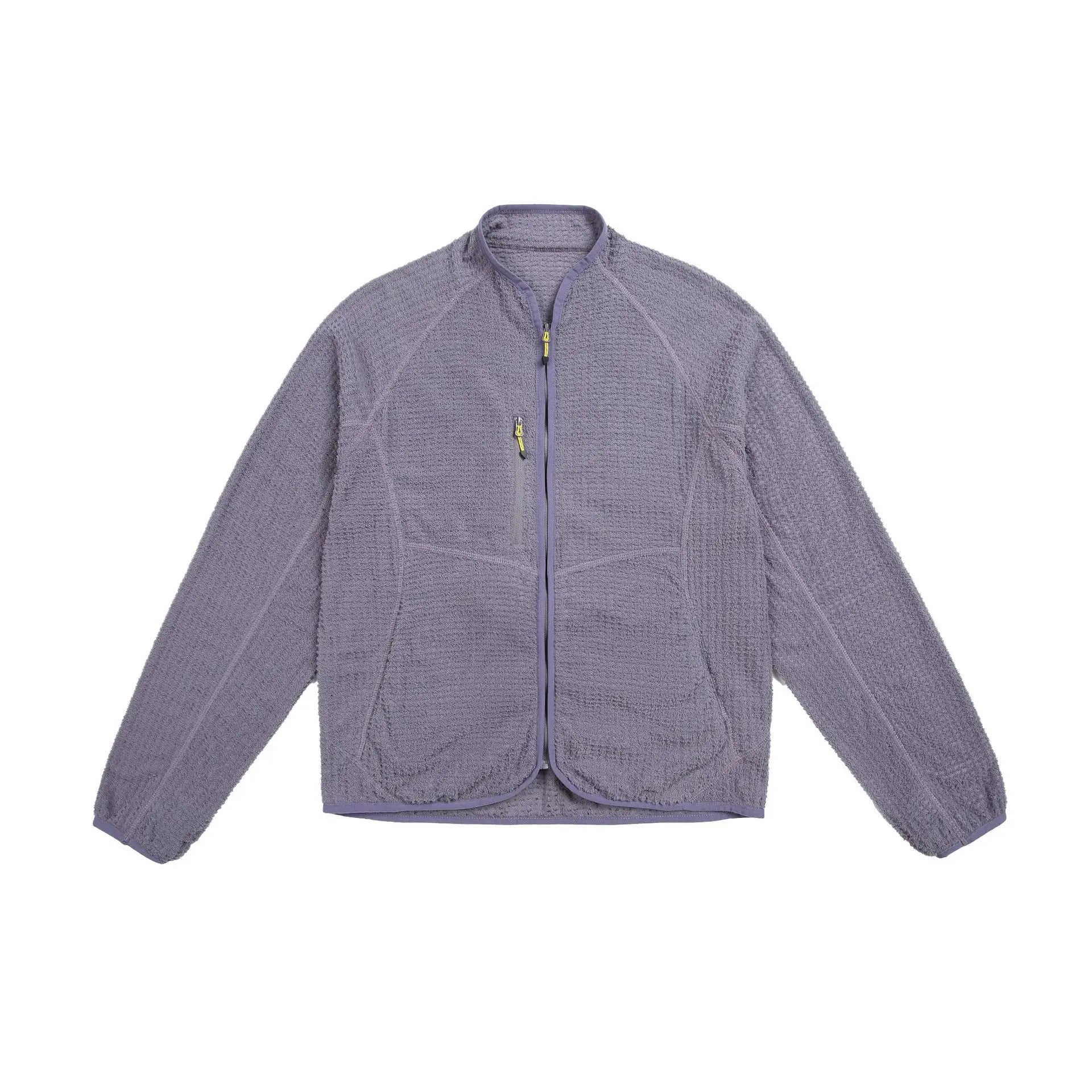 Lock-Warm Grid Fleece Lightweight & Breathable Stand-Collar Jacket for Couples: Long-Lasting Warmth for Mountain Outdoor Sports