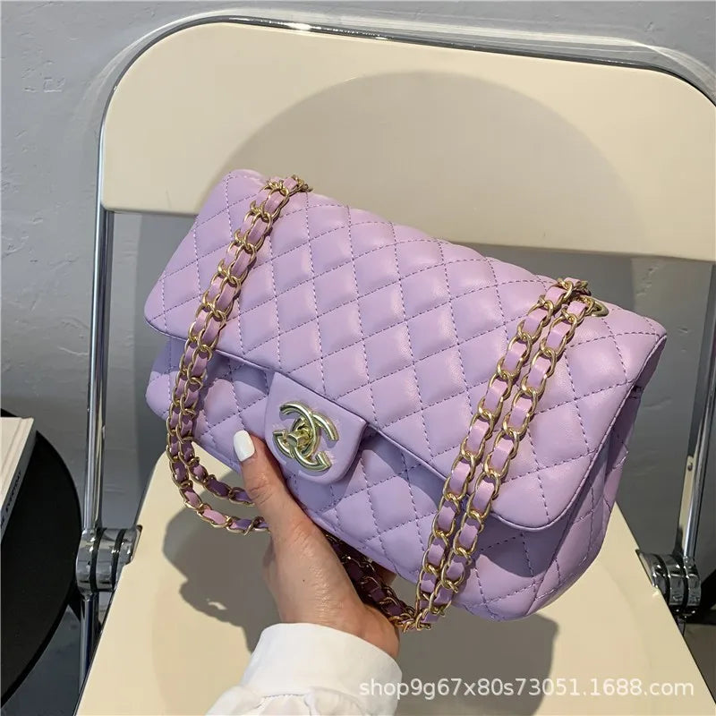 2025 Fashion Lingge New Multi functional Commuter Women's Large Capacity Single Shoulder Crossbody Bag, Chain Bag