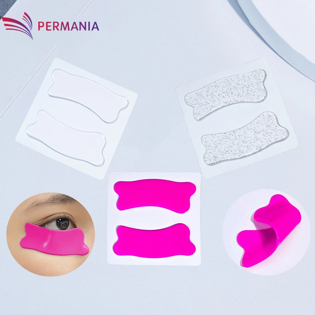PERMANIA 1 Pair Under Eye Patch Silicone for Korean Lash Lift & Lash Extensions Remover Reusable and Soft Makeup Beauty Tool