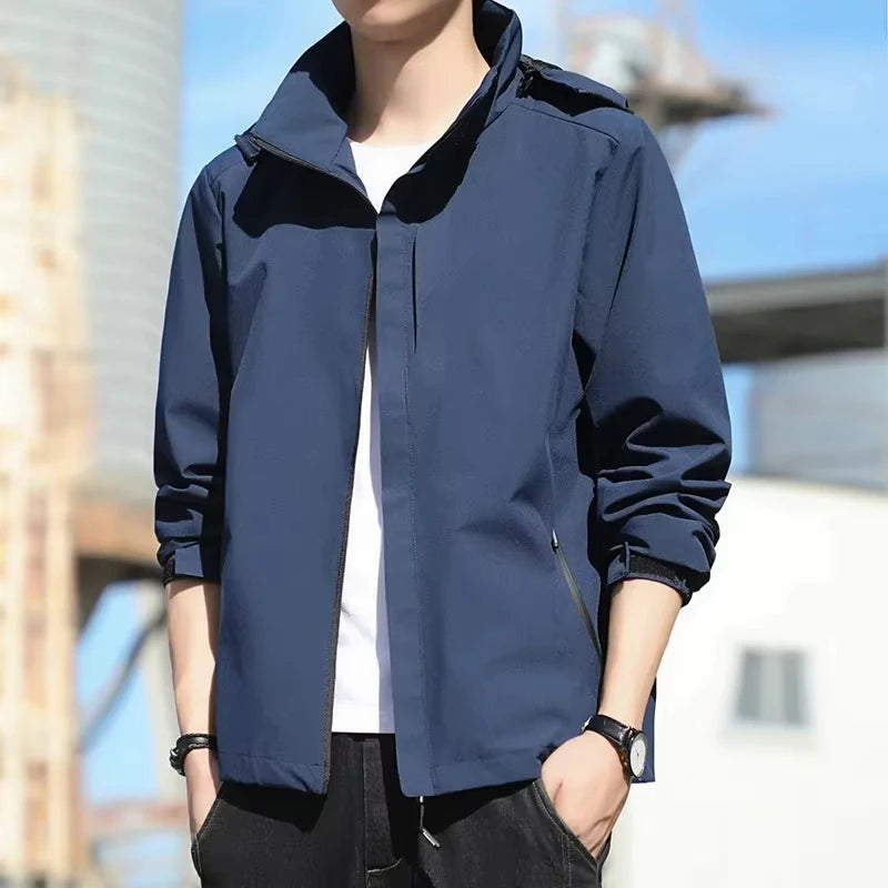Windproof and Rainproof Thin Charge Coat Men Women Spring Autumn Basic Jacket Waterproof Outerwear Outfits Fashion Clothing New