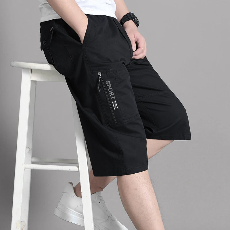 New Summer Casual Shorts Men Cotton Cargo Shorts Running Sportswear Bermuda Shorts Cool Breathable 6XL 5XL Big Size