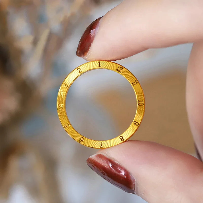 Luxury 24K 9999 Pure Gold real gold Men's and Women's Love Couple's Ring Valentine's Day Gift