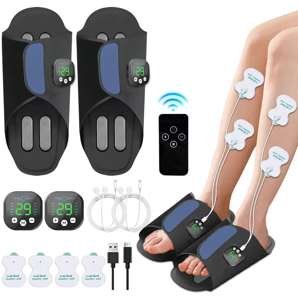 New Rechargeable 10 Adjustable Models Electric Vibrating Foot Muscle Relaxation Massager Shoes