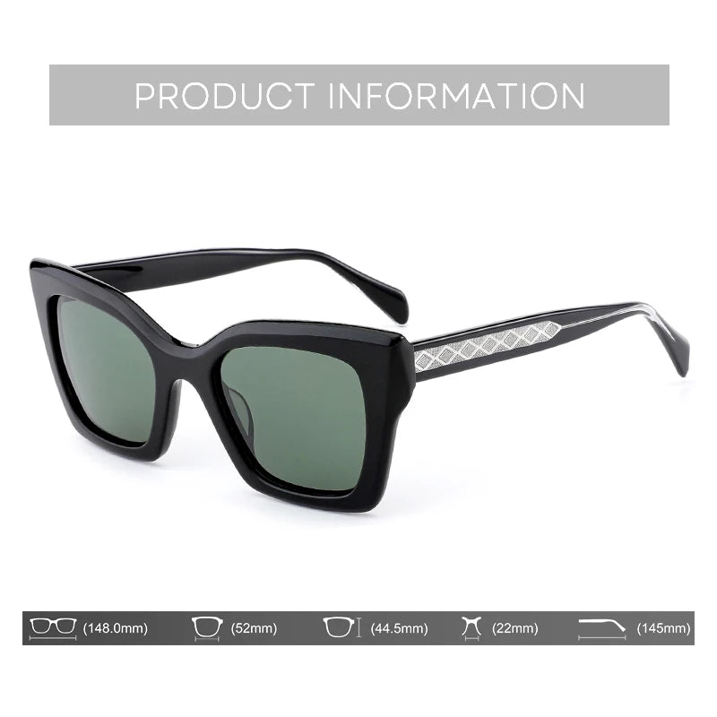 ZENOTTIC Modish Acetate Butterfly Prescription Sunglasses Women Myopia Uv400 Polarized Corrective Sun Glasses