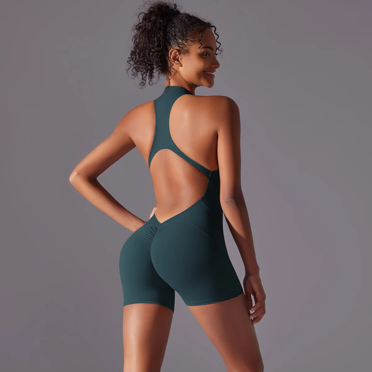 Sports Jumpsuit Sleeveless Gym Short Set Women Yoga Clothes Fitness Workout One-piece Suit Outdoor Casual Scrunch Bodysuits