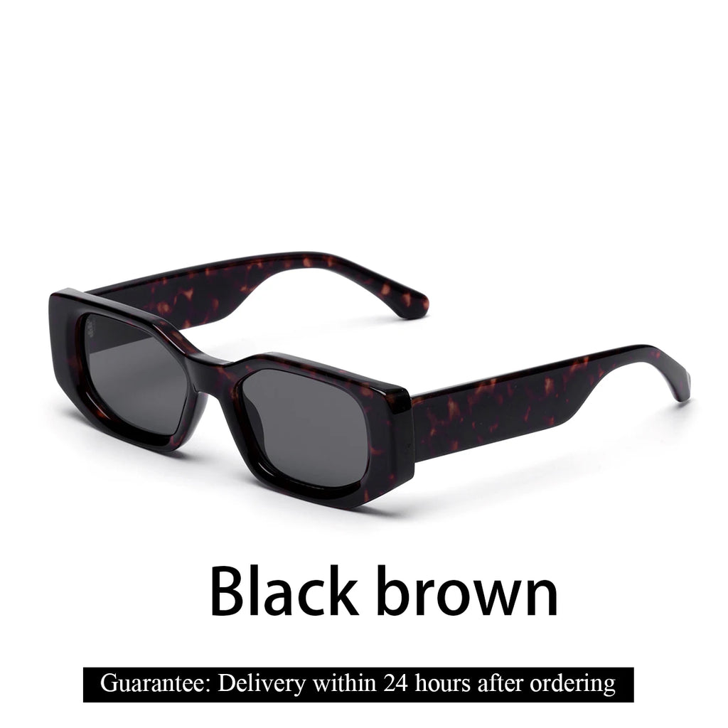 Ruiao 2025 new black classic retro designer branded concave irregular thick frame men women fashion sunglasses
