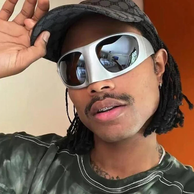 Y2K Luxury Brand Designer Oversized Bird Nose Masked Sunglasses Women For Men 2023 Trend Sun Glasses Vintage Fashion Goggles