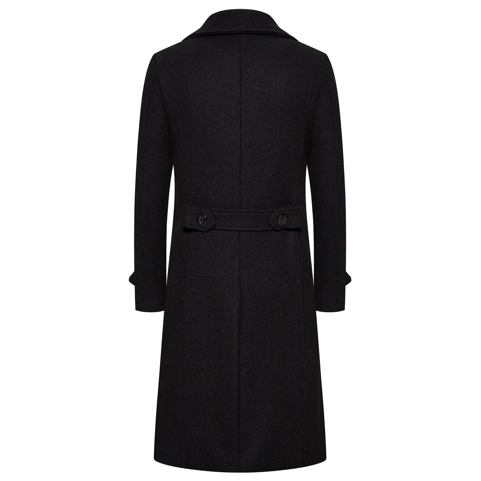 Unisex Long Wool Coat Trend Fashion Double-Breasted Elegant Windbreaker Woolen Jackets Autumn Daily Classic All-Match Slim Coat