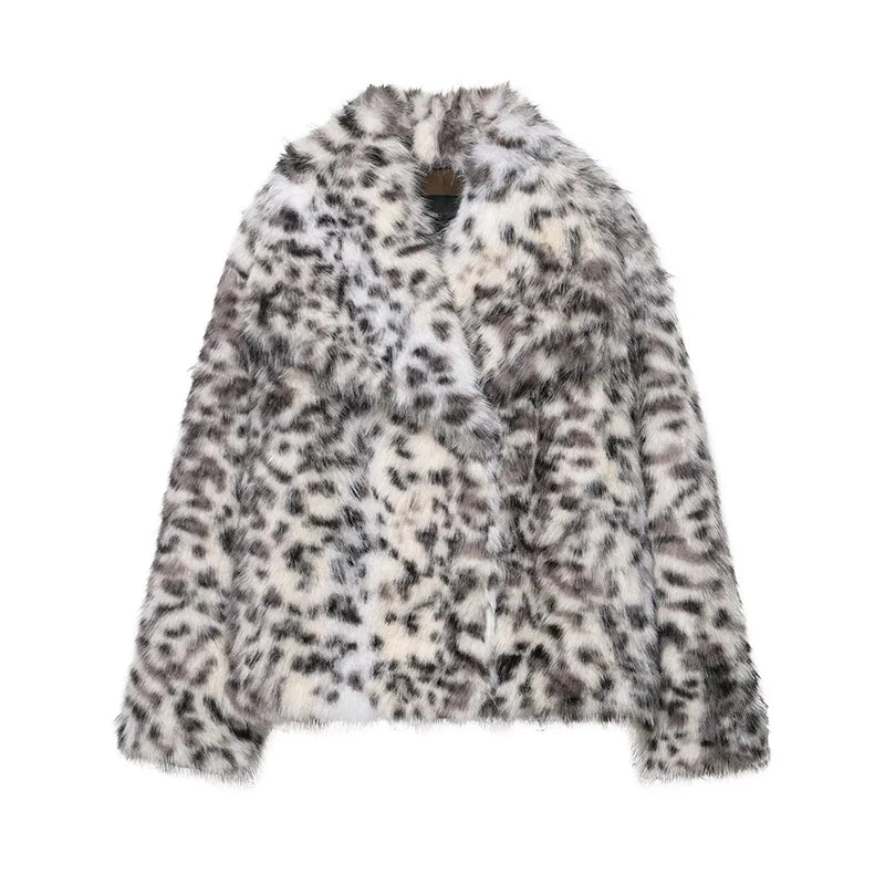 2025 Winter Faux Fur Jackets for Women Coats Thick Warm Soft Jacket Woman Long Sleeve Fluffy Fur Casual Loose New Outerwear