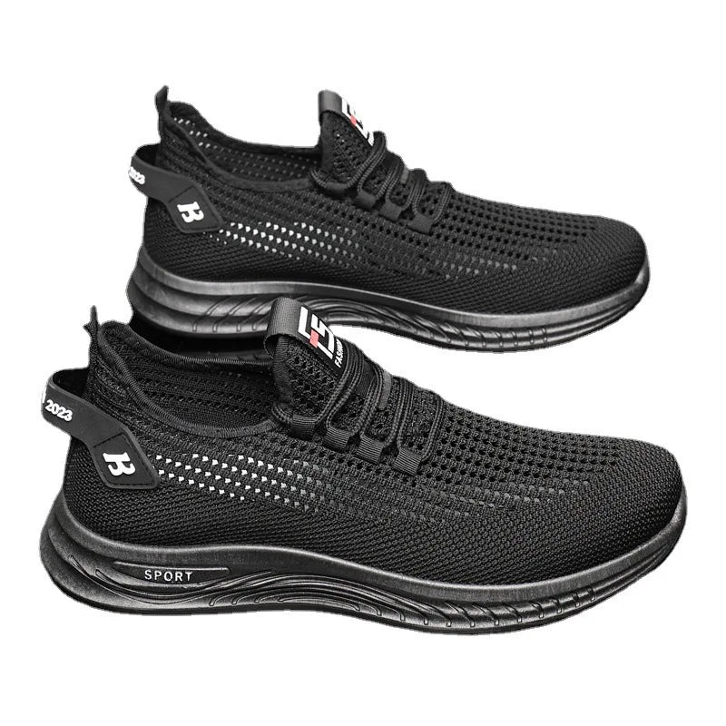 Oulylan Men's Sneakers Classic Casual Shoes Breathable Mesh Running Sneakers Without Laces Lightweight Men Shoes 2025 Summer New