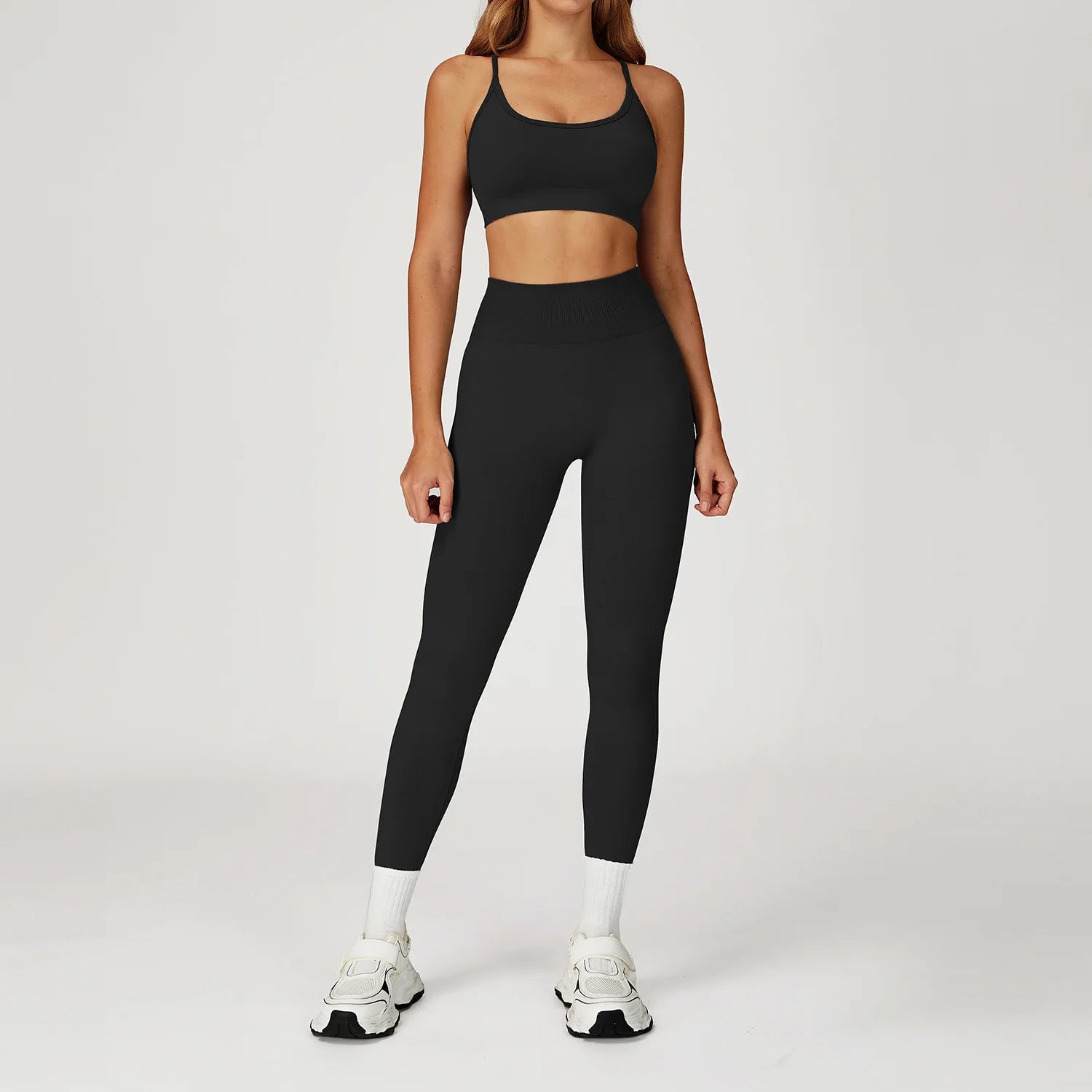 Seamless Yoga Suits Women's Tracksuit 2 Pieces Yoga Pant Sets Female Clothing Gym Clothes Sportswear Sports Bra Gym Leggings