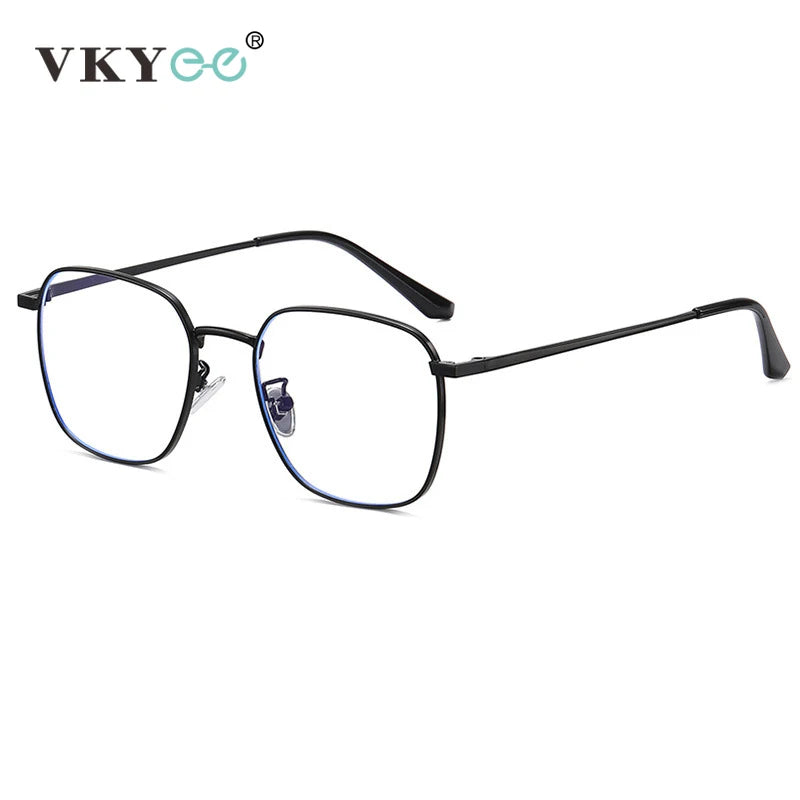 VICKY Simple Classic Geometric Frame Square Design Men's and Women's Anti-Blue Light Glasses Customizable Prescription 18322
