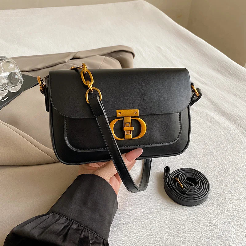 Leather Shoulder Bag Purse for Women - Fashion Crossbody Bags Underarm Bag Small Square Satchel Handbag