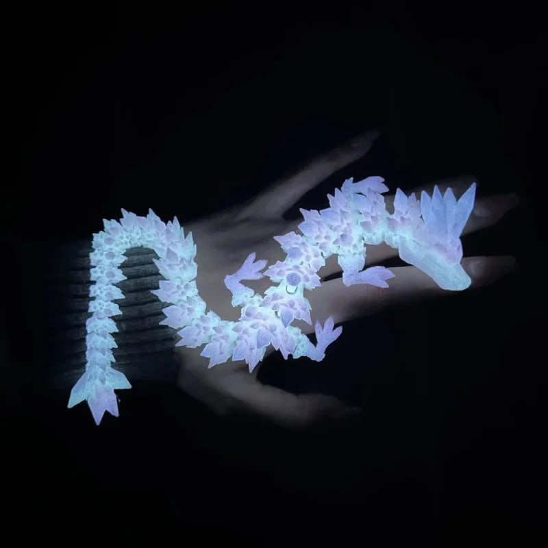 1pc 3D Printed Night Light Dragon Sculpture Aquarium Decoration Theme Adult Bedroom Desktop Ornament