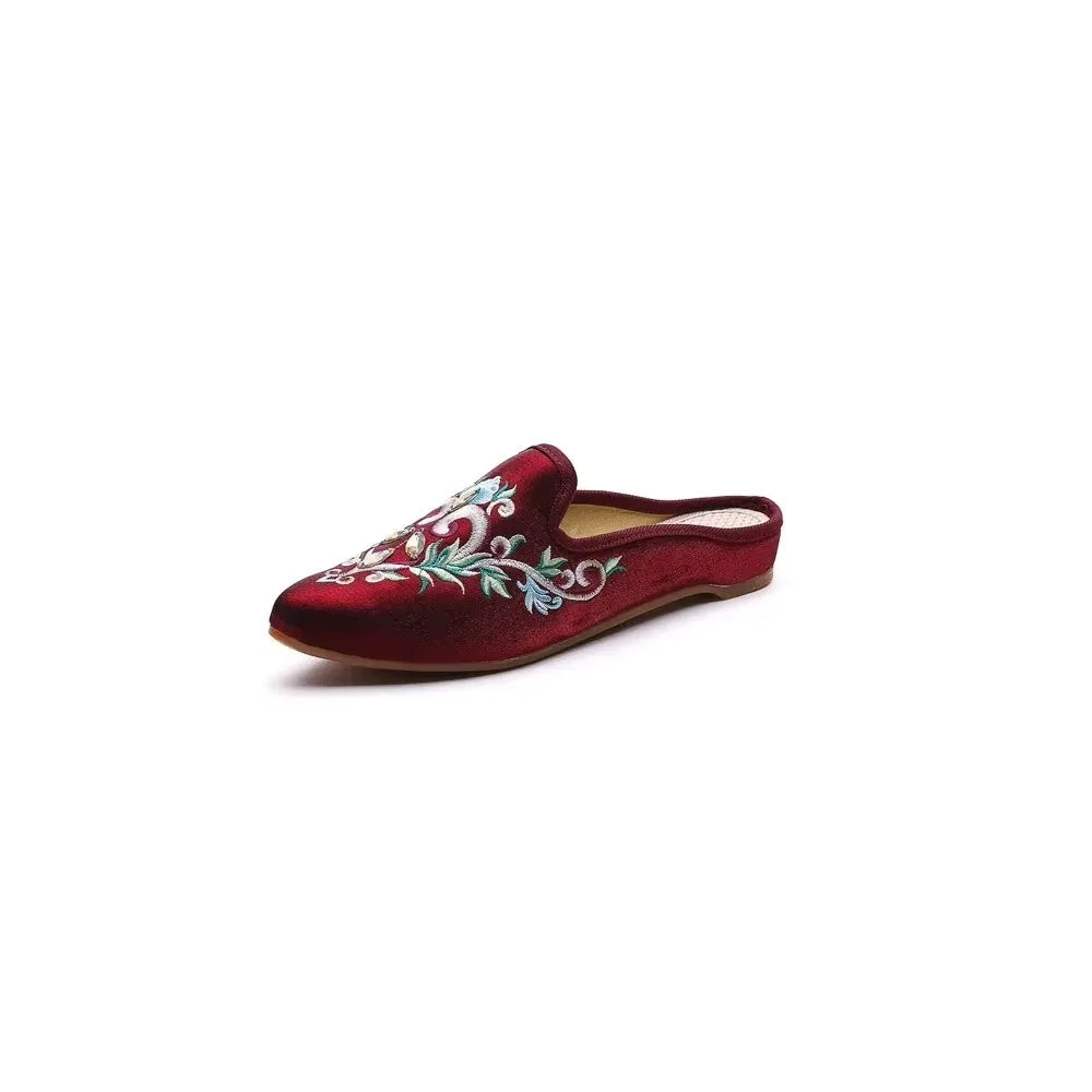 Chinese Style Summer Harajuku Slippers Women Shoes for Women Fashion Casual Vintage Embroidery Ethnic Style Streetwear