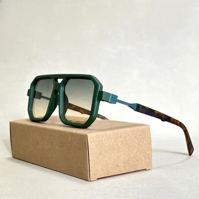 2025 Vintage Fashion Sun Protection Sunglasses for Men Square Shades Retro Flair Sunglasses Womens Trendy Shades Gafas De Sol