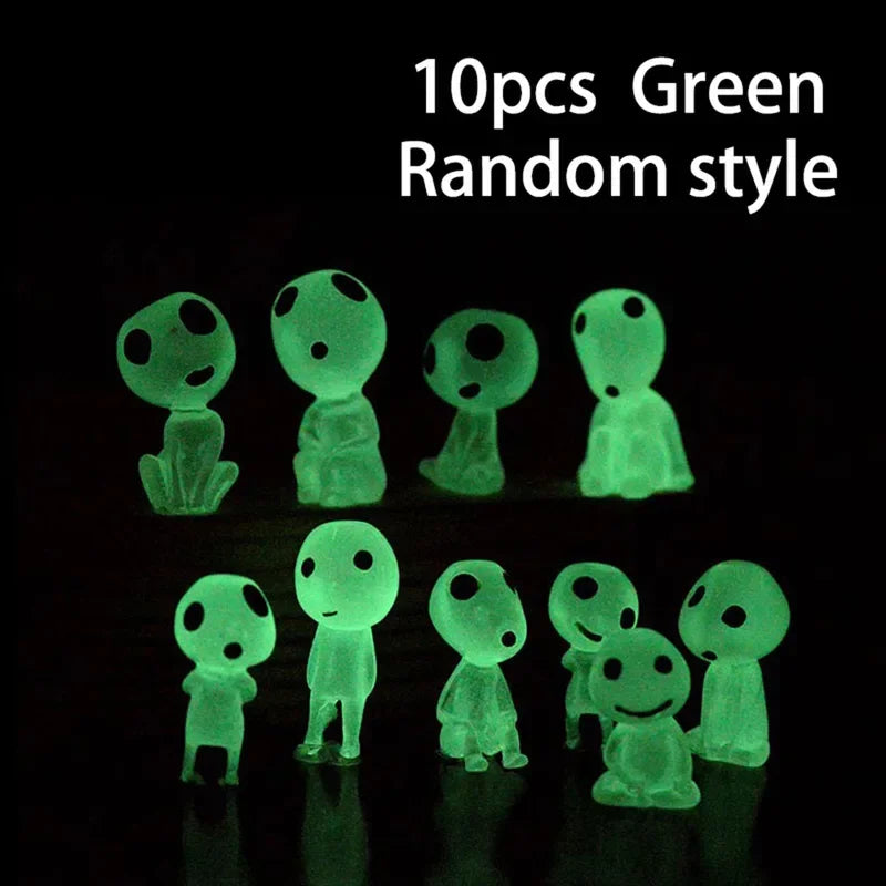 10 Pieces Miniature Luminous Landscape Decorations, Princess Shape Home Decor, Garden Decor, Luminous Decorations