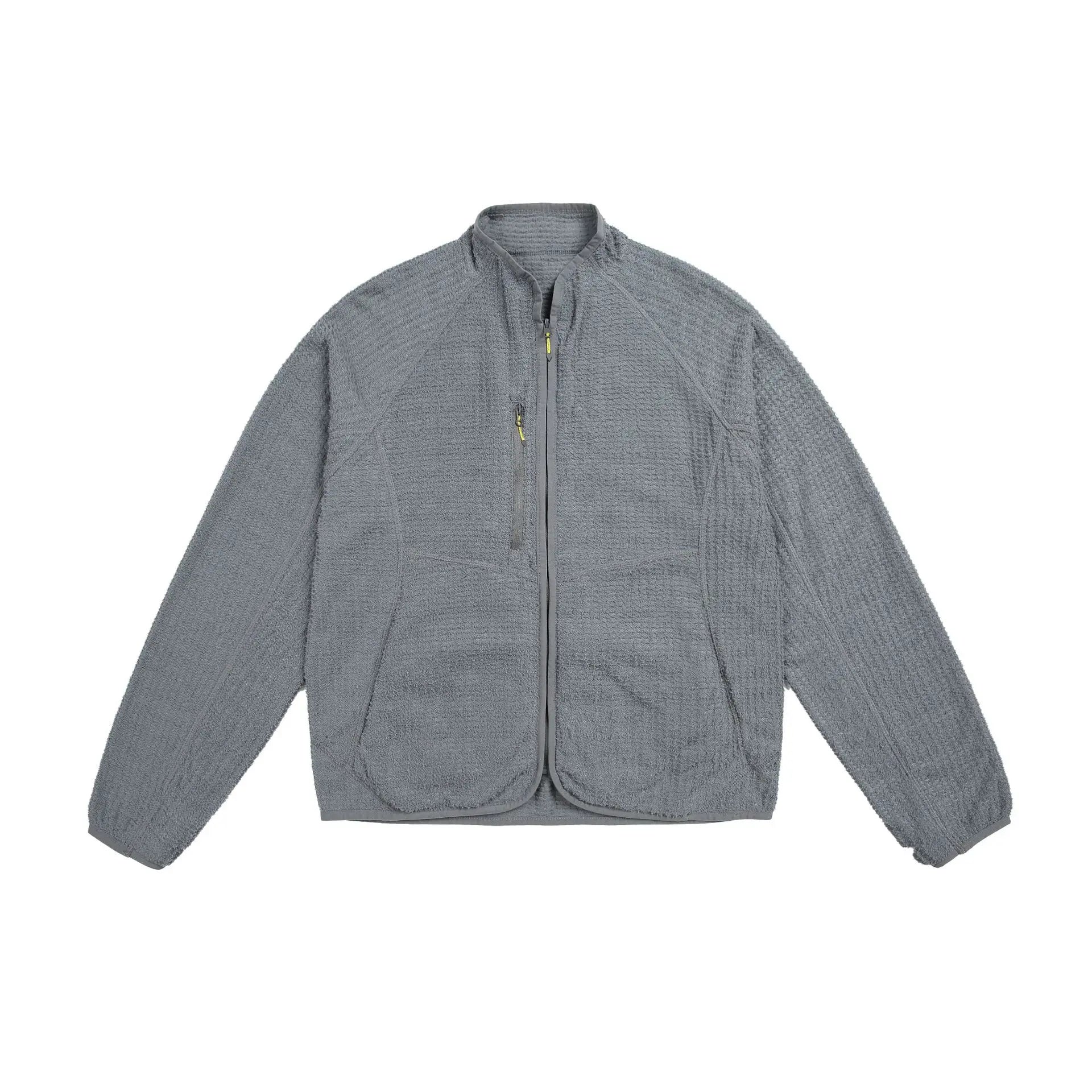 Lock-Warm Grid Fleece Lightweight & Breathable Stand-Collar Jacket for Couples: Long-Lasting Warmth for Mountain Outdoor Sports