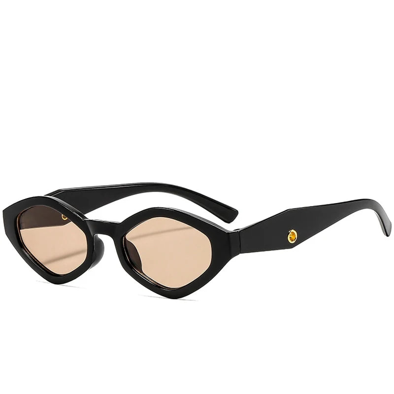 New Trendy Small Frame Polygonal Women's Sunglasses Luxury Brand Design Sunglasses Men Outdoor Travel Shade Eyewear Female UV400
