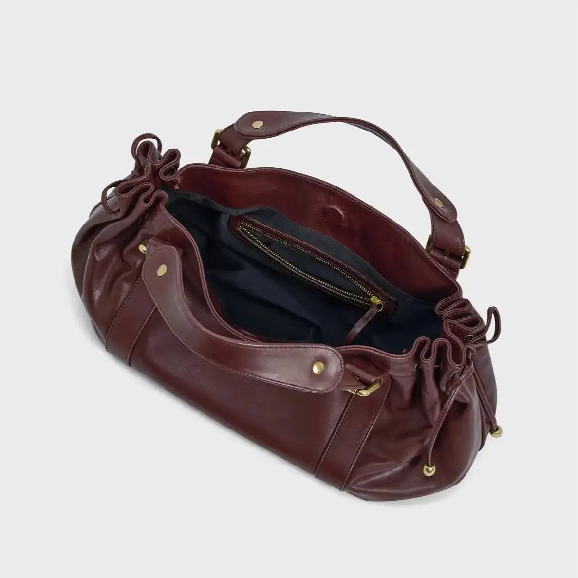 Women's Vintage Handbag, New Fashion Solid Color Tote Bag, Luxury Design Shoulder Bag for Everyday Style