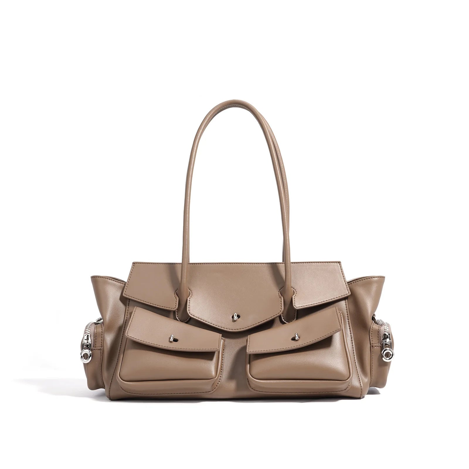New Women's Bag Luxury Designer Genuine Leather Women Shoulder Bag Vintage Multi-Pocket Storage Cowhide Handbags