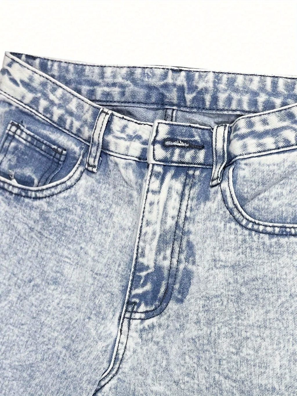 Teenage girls' casual, simple, cute, sweet and elegant pocket design, pink bow embroidered washed jeans, suitable for vacation,