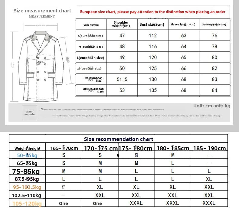 2025 new winter men's woolen coat, men's brand jacket, middle-aged double-shoulder long woolen windbreaker coat in European size