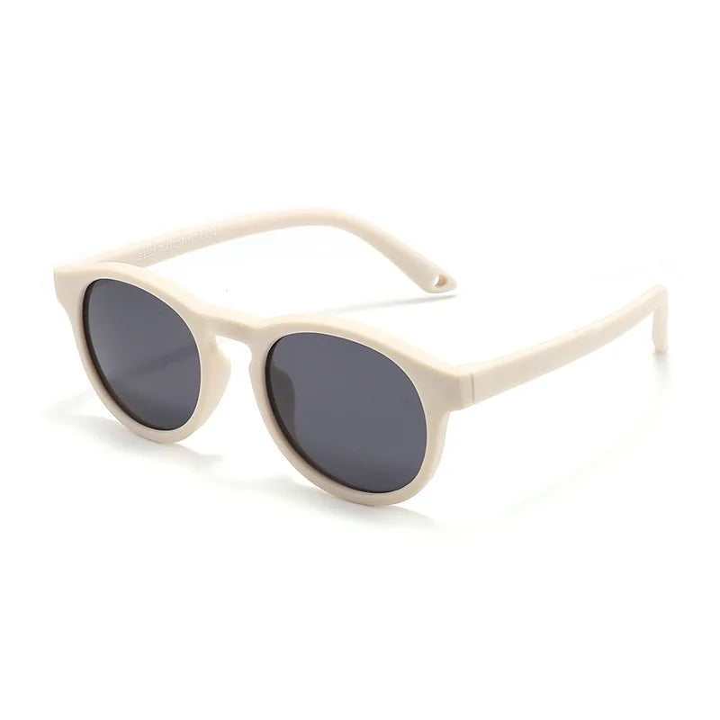 Boys Girls Baby Eyewear UV400 Small Round Polarized Kids Sunglasses Silicone Flexible Safety 0-3 Years Old Children Glasses