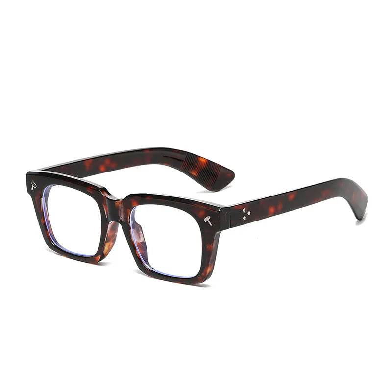 Classic Outdoor Driving Rivet Square Sunglasses Women For Men Popular Luxury Brand Designer Vintage Sun Glasses Punk Eyeglasses