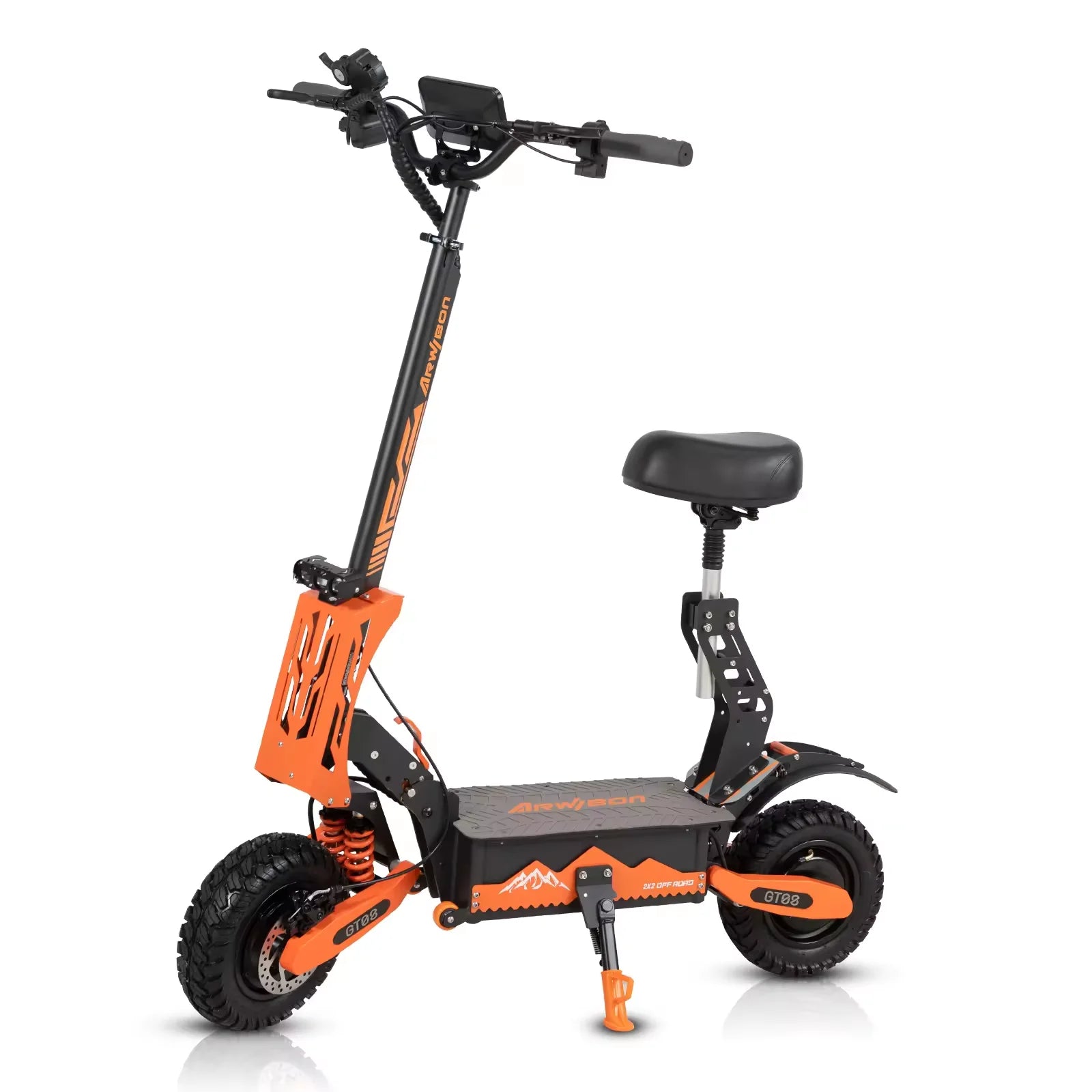 Arwibon 5600W Adult Electric Scooter Dual Motor Top Speed 46MPH,60V27AH, 11-inch Off-Road Tires Sport Folding eScooter with Seat