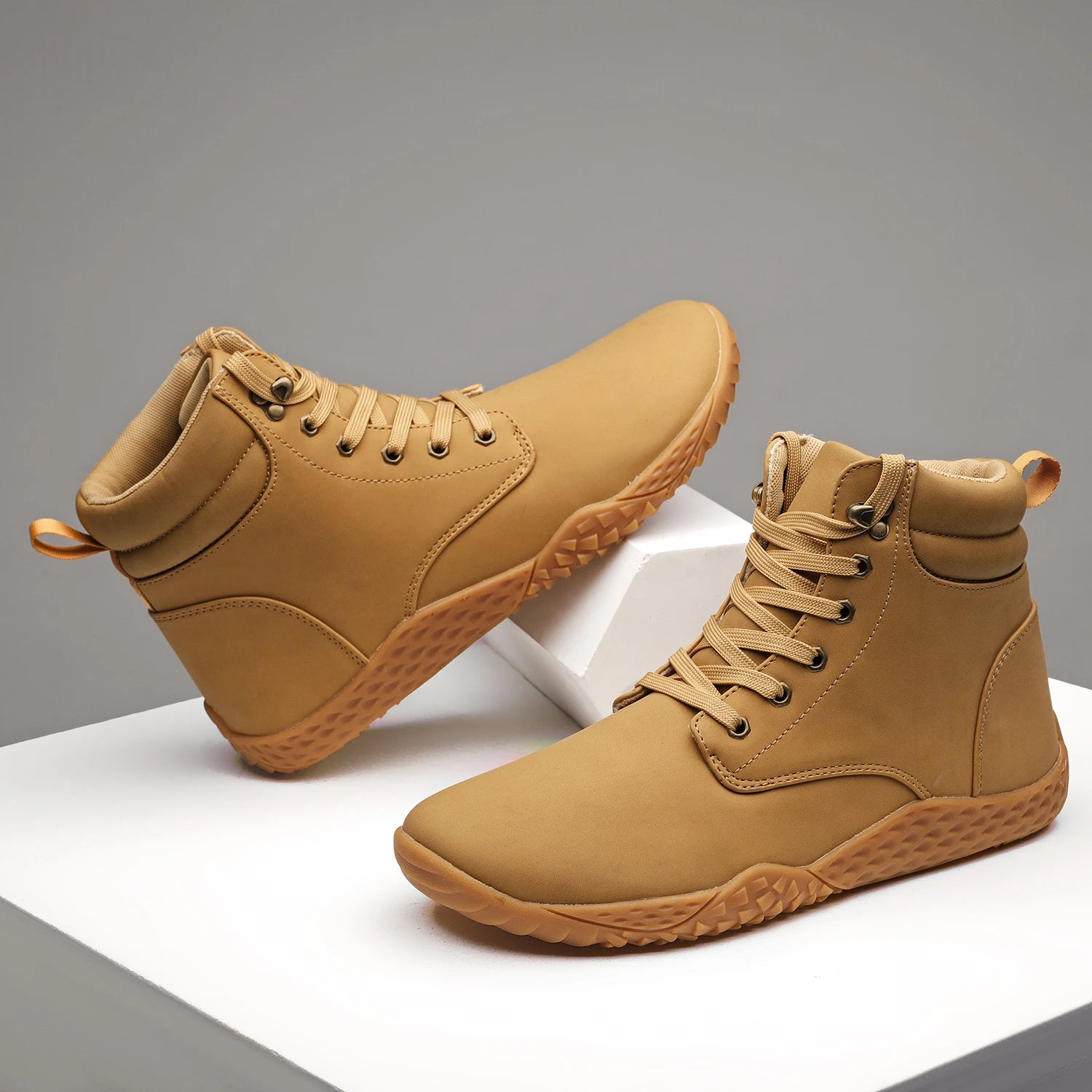 Barefoot Shoes Adult Cross-Trainer Wide Toe Box Men's Wide Minimalist Zero Drop Sole Casual Knitting Walking Sneakers Large Size