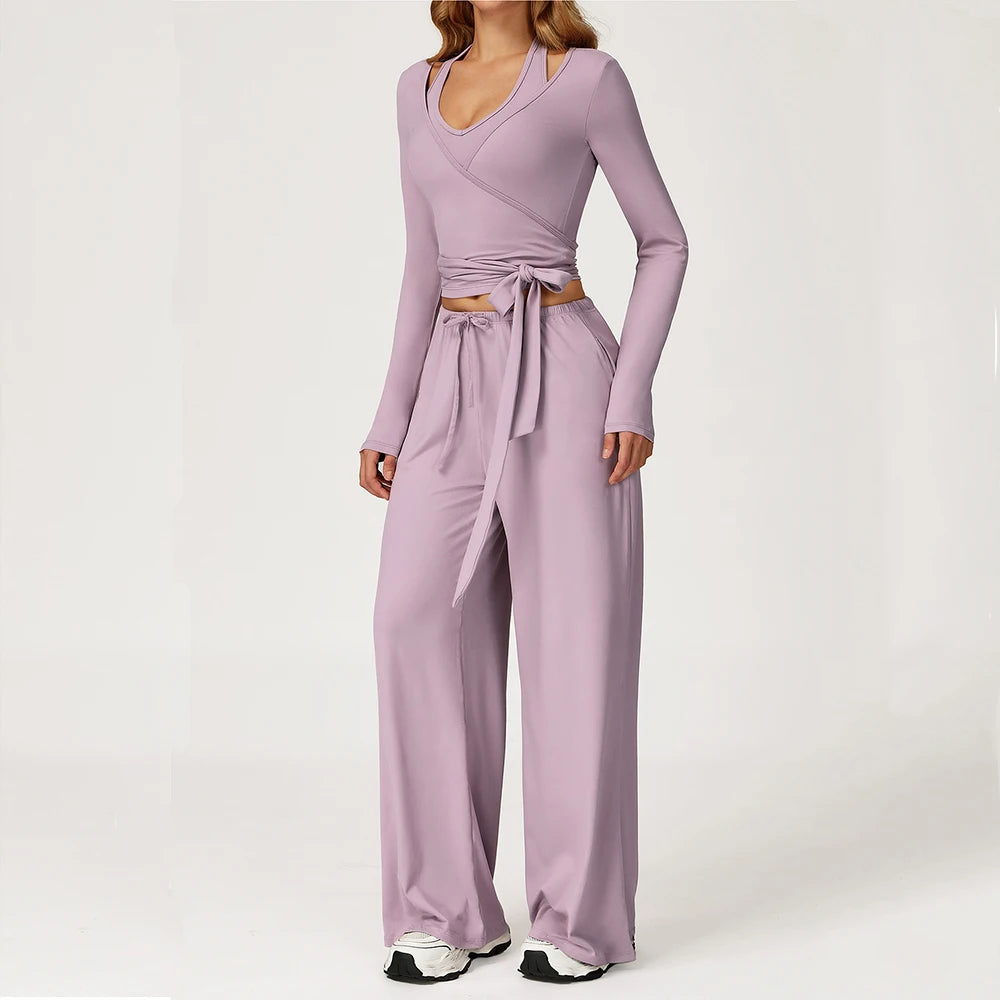 2/3PCS Yoga Set Sports Outfits Fitness Tracksuit Women Gym Legging Workout Long Sleeved Female Bra Yoga Suit Sportswear