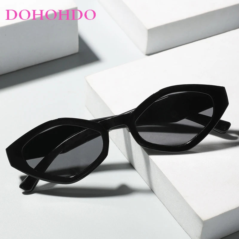 New Trendy Small Frame Polygonal Women's Sunglasses Luxury Brand Design Sunglasses Men Outdoor Travel Shade Eyewear Female UV400