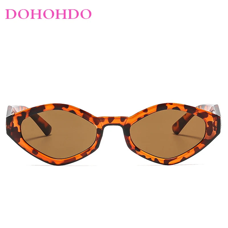 New Trendy Small Frame Polygonal Women's Sunglasses Luxury Brand Design Sunglasses Men Outdoor Travel Shade Eyewear Female UV400