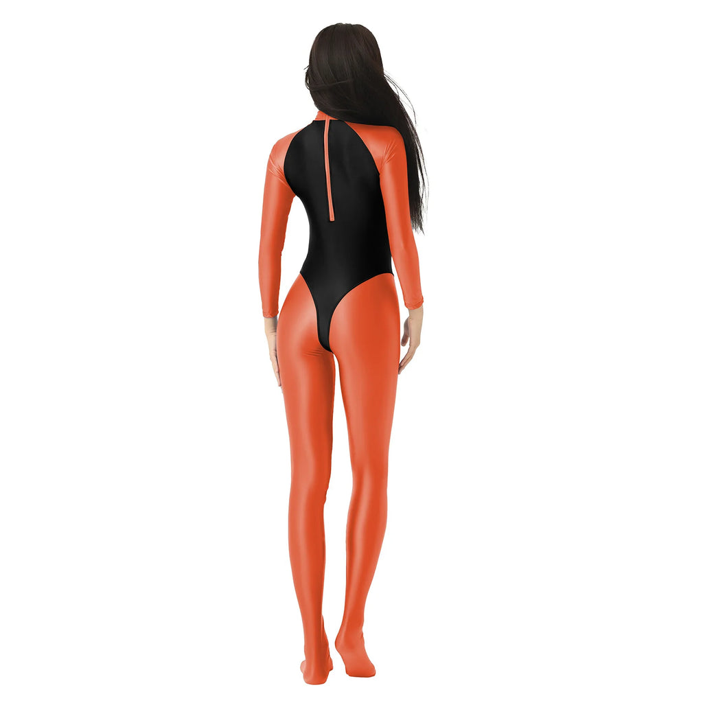 AMORESY Women's Stretch Spandex Bodysuit Catsuit Cosplay Playsuit Zentai Suit Tight Jumpsuit Halloween Limited Edition