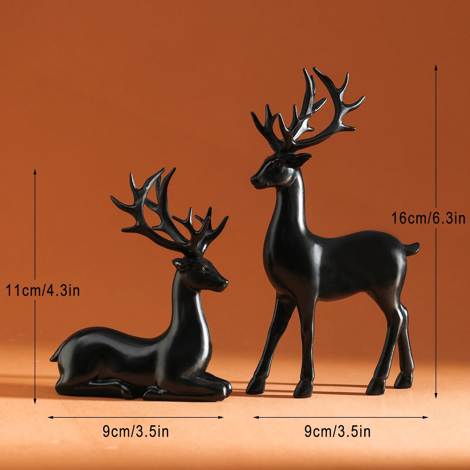 2 Pcs, Room Decor Mother Deer Cute Kids Room Decor Sculptures Kawaii Sculptures Christmas Home Decoration Fawn Figurines
