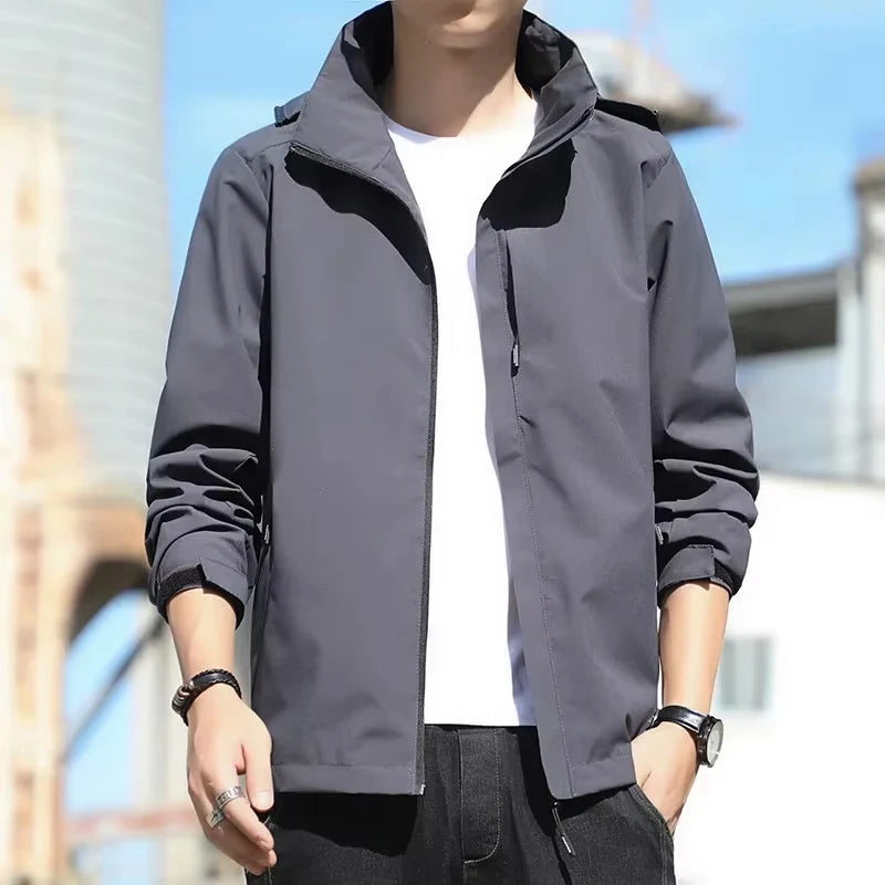 Windproof and Rainproof Thin Charge Coat Men Women Spring Autumn Basic Jacket Waterproof Outerwear Outfits Fashion Clothing New