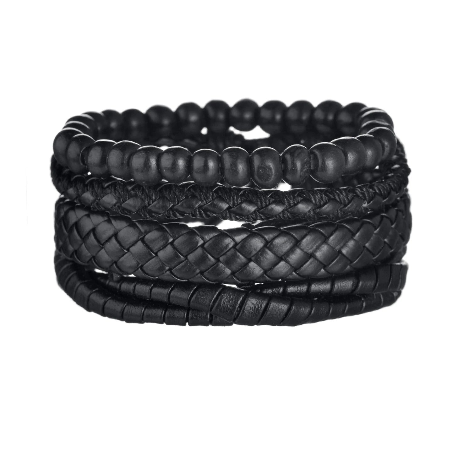 Men's Cross Leather Bracelet Prayer Multi Layer Braided Stainless Steel Fashion Classic Wristband Birthday Gift For Men Women