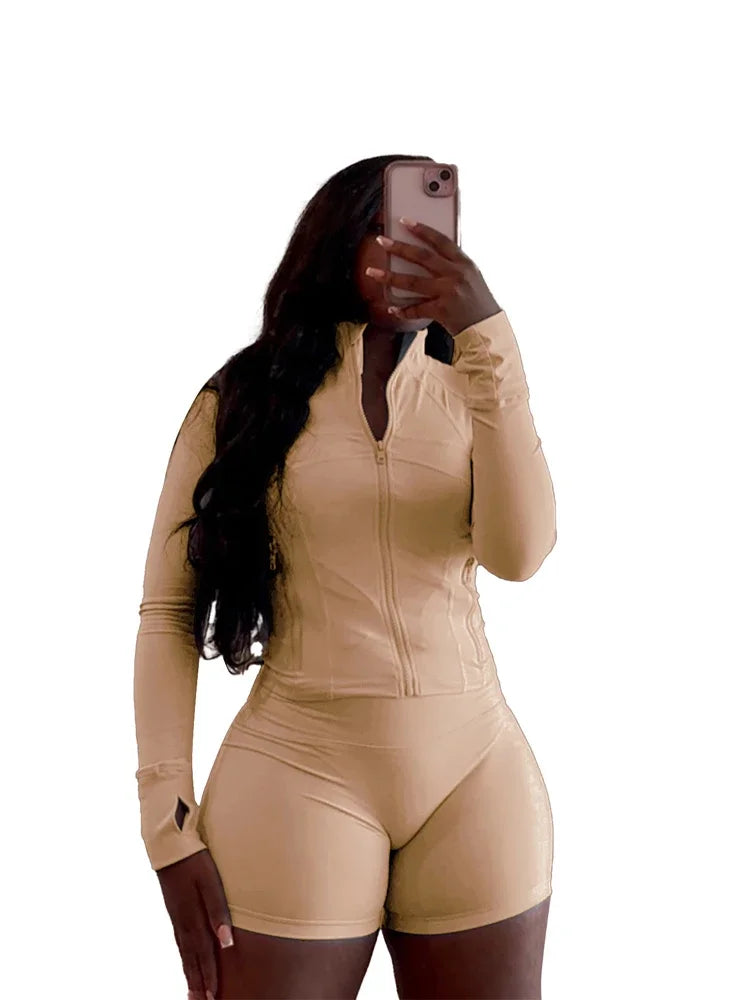 Fall Women Sport Loungewear Sexy Tight Long Sleeve Flared Pants Two Piece Set Active Gym 2 Piece Matching Sets Tracksuit Outfits