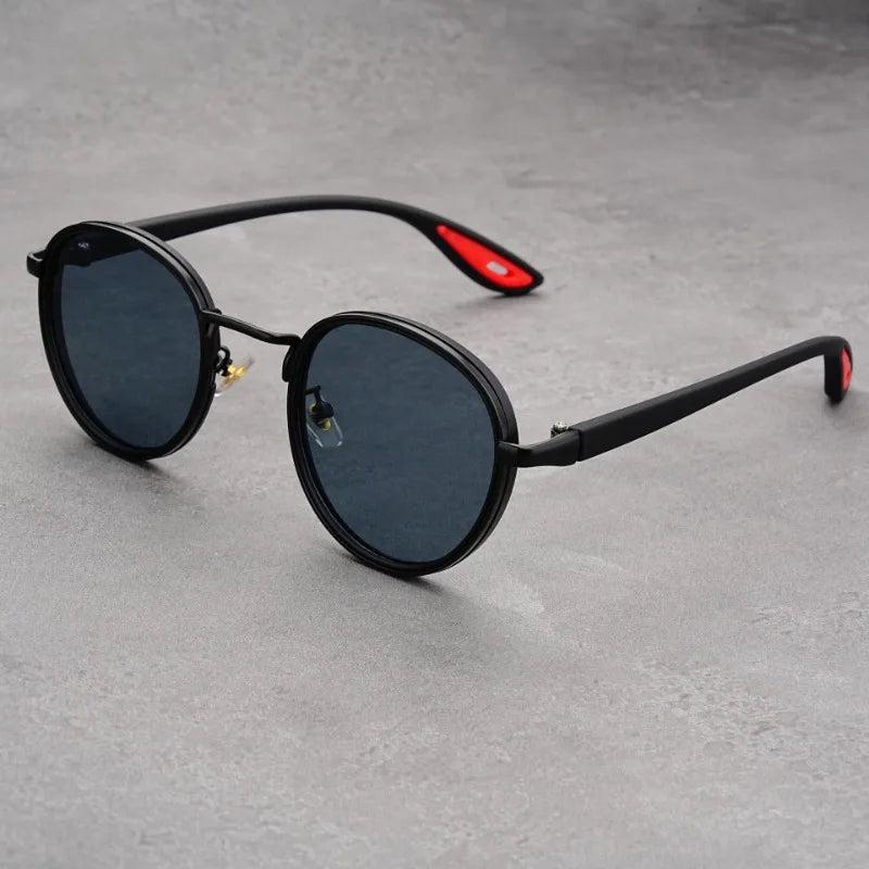 Vintage designer outdoor sunglasses Men Round Fashion Plastic Titanium High Quality Sun Glasses Man UV Protection glasses woman