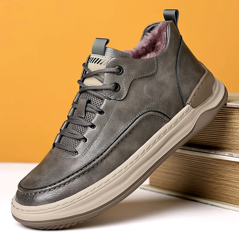 High Quality Winter Boots Men New Outdoor Comfy Men Sneakers Classic Genuine Leather Snow Footwear Luxury Brand Man Hiking Shoes