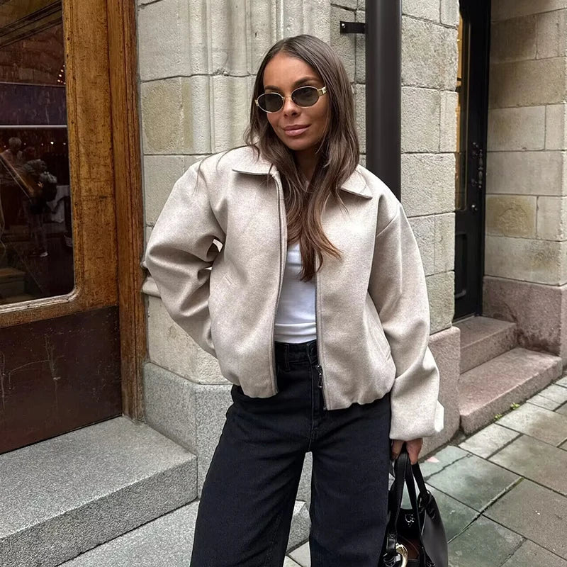 Jackets Autumn Women's 2025 New Coats Chic Loose Short Elegant Autumn Warm Women's Jackets Street Chic Youth Travel Joker Coats